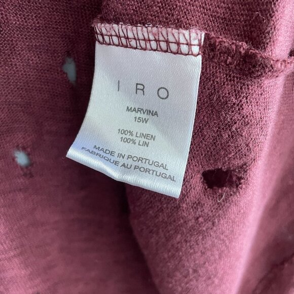 IRO Burgundy Long Sleeve Top - Picture 4 of 4